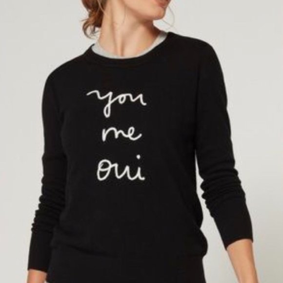 Banana Republic Italian Merino Blend "You Me Oui" Sweater - Picture 2 of 5